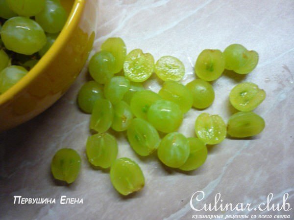 Быстрый компот из винограда, апельсина и зеленого чая