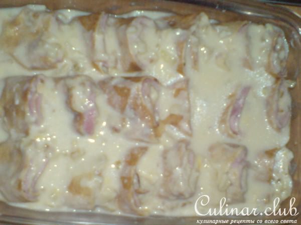 Блинная запеканка "Cordon bleu "