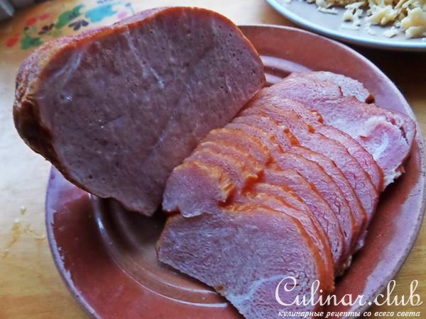 Блины с ветчиной и сыром