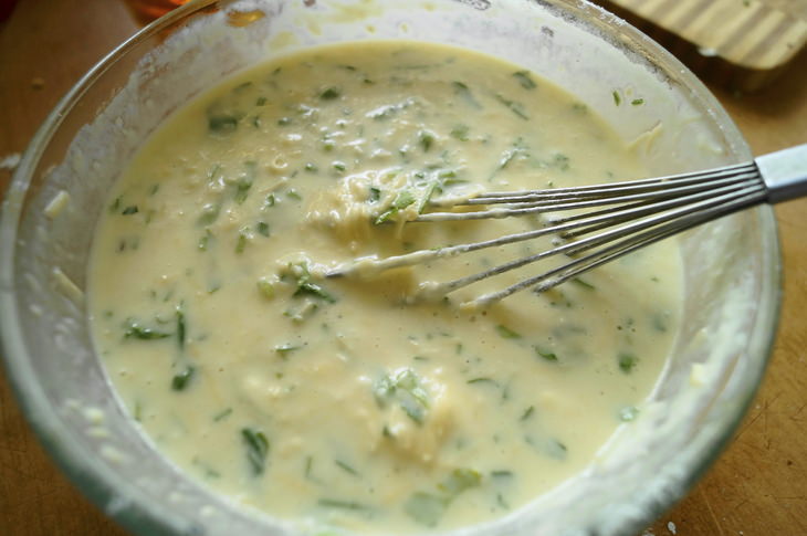 Блины с сыром и зеленью