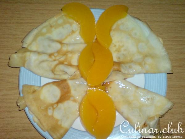 Сливочные блинчики с маковым маслом и персиками (День четвёртый...)