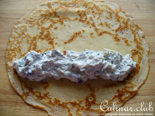 Блинчатые трубочки с вкусной начинкой