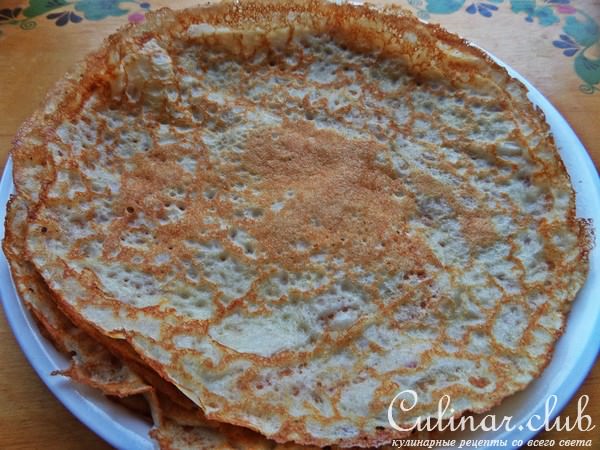 Блины с ветчиной и сыром