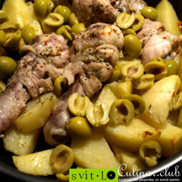 Куриные ножки с гарниром