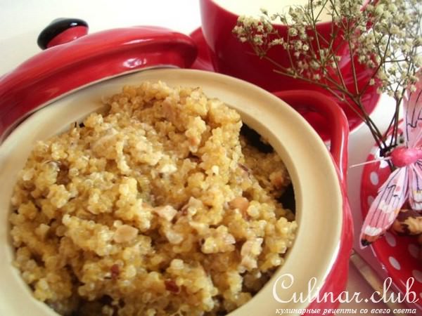 Каша из киноа с орехами, медом и сливками. Тест-драйв.