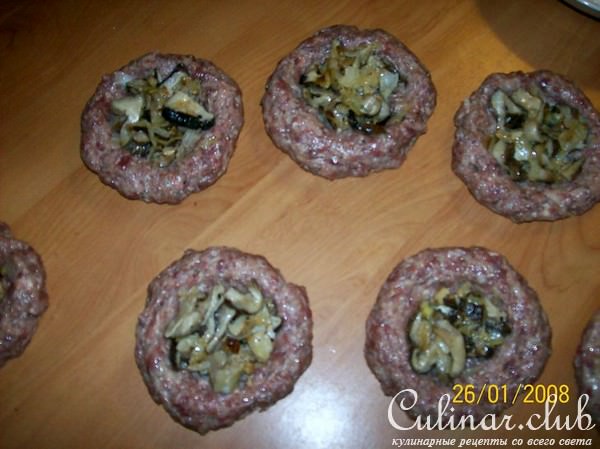 Рубленые зразы с грибами