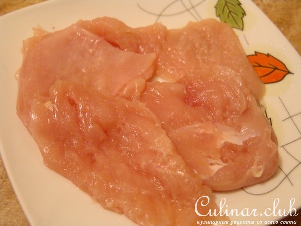 Курица с белым соусом