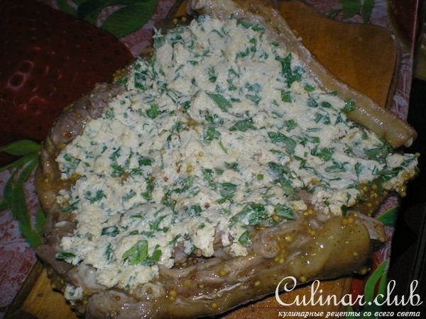 Рулька фаршированая сыром