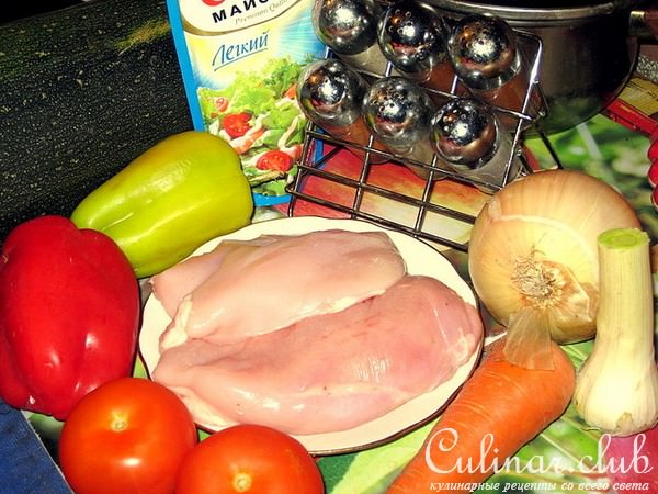 Лёгкий ужин из филе курицы (вариант)