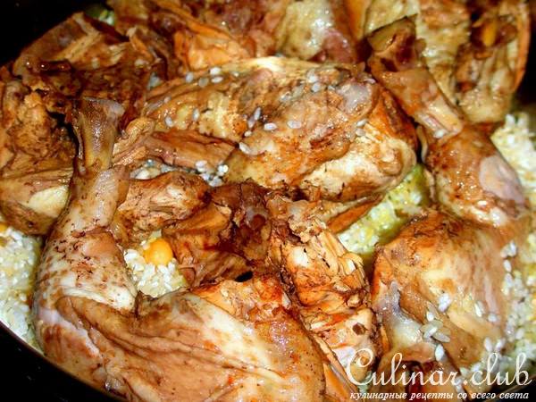 Плов из курицы с нутом