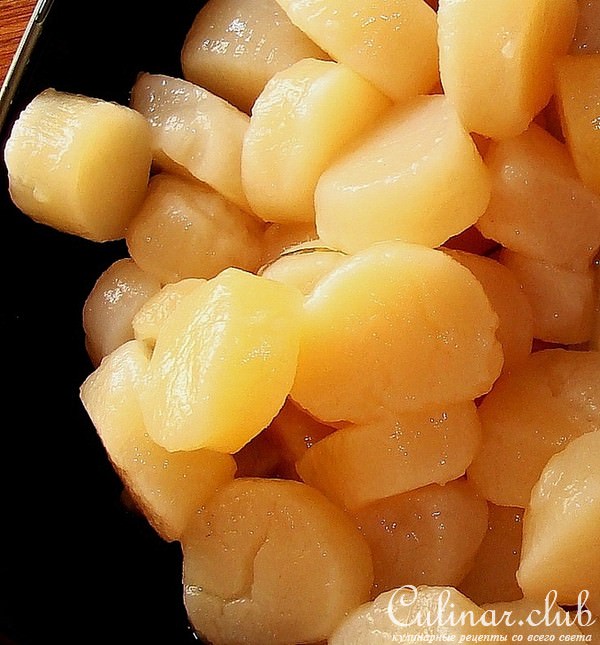 Морские гребешки с соусом