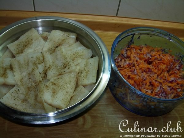 Филе сайды запечёное в сливочном соусе