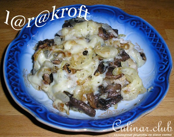 Морской язык с шампиньонами