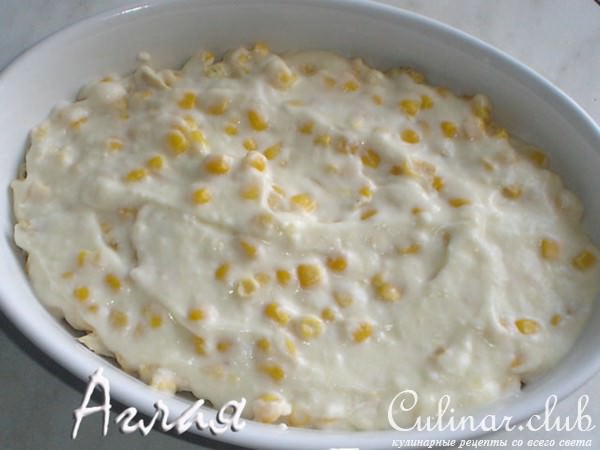 Запеканка из курицы с кукурузой
