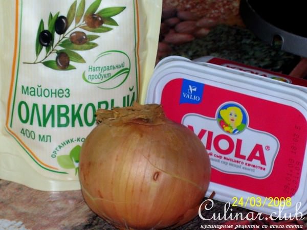 Курица с грибами и яичной лапшой