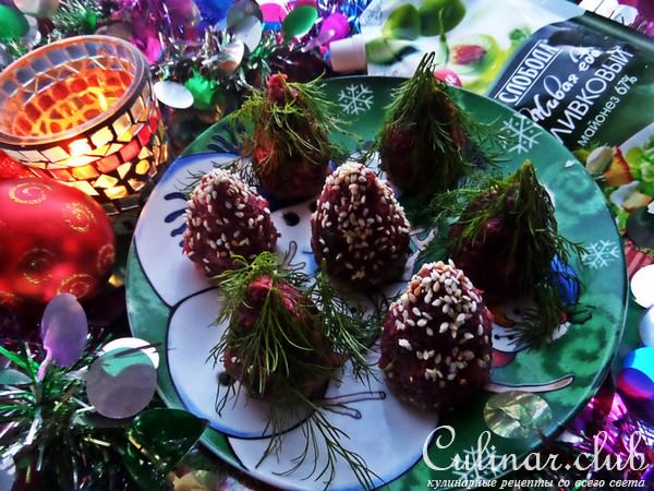 Свекольные "ёлочки" для детского стола
