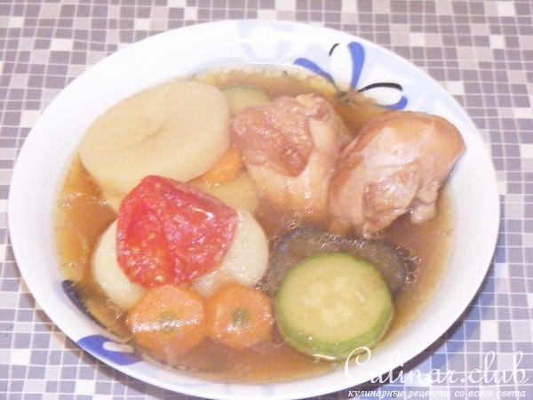 Жаркое из курицы с овощами