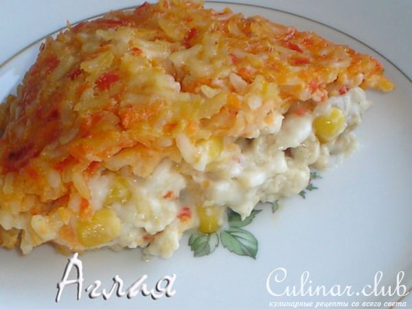 Запеканка из курицы с кукурузой