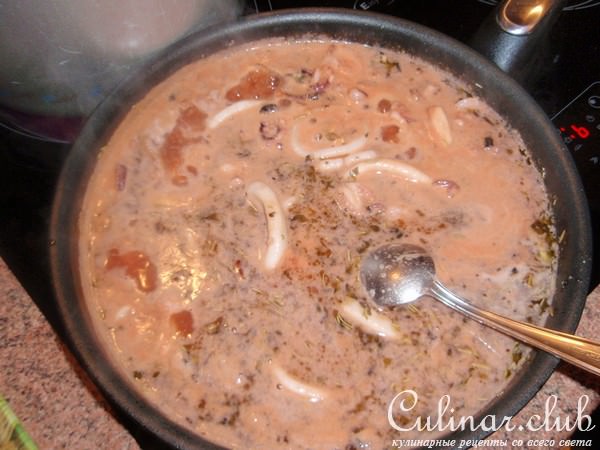 паста "ФРУТТИ ДИ МАРЕ" (спагетти с морепродуктами)