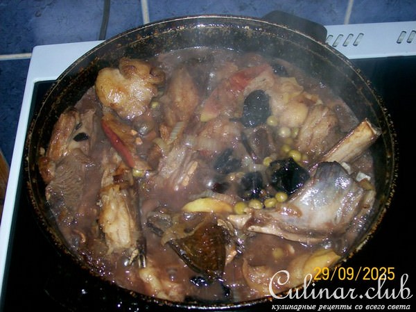 Бараньи ребрышки с черносливом