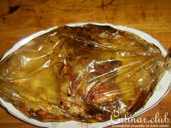 свинная голенка с картошкой