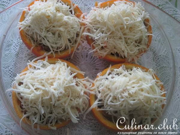 Куриная печень в апельсиновых чашечках