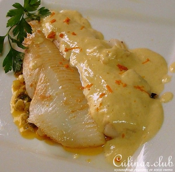 морской язык с соусом