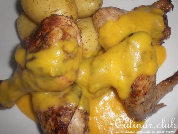 Куриные крылышки + ножки под апельсиновым соусом