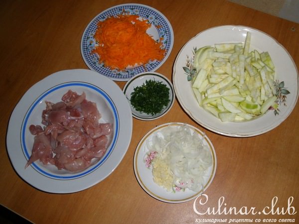 Курочка с кабачками
