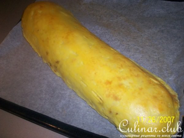 Картофельный рулет с фаршем