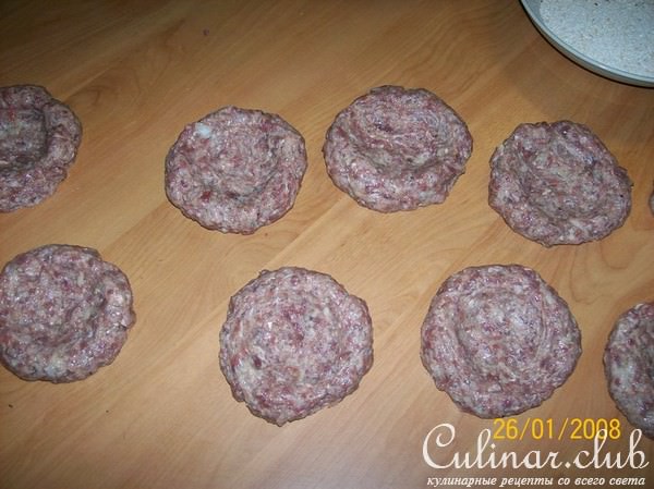 Рубленые зразы с грибами