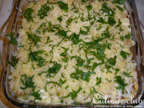 Картофель, запеченый с грибами