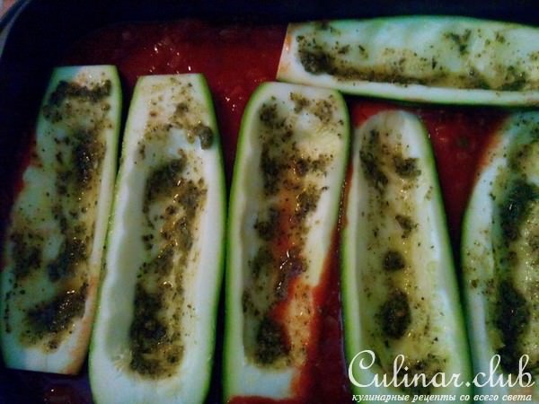фаршированные цукини с кус-кусом и рыбой.