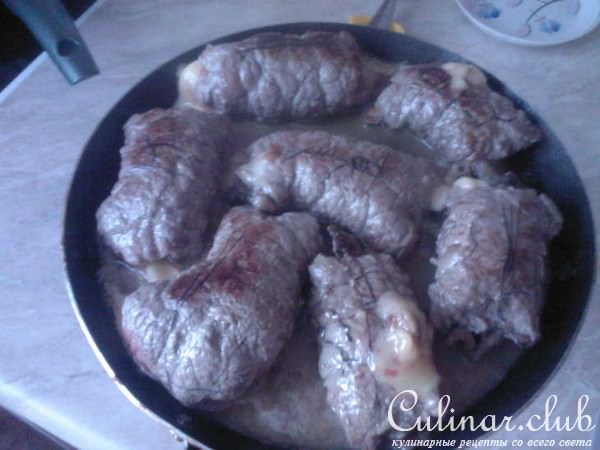 мясные рулетики с опятами