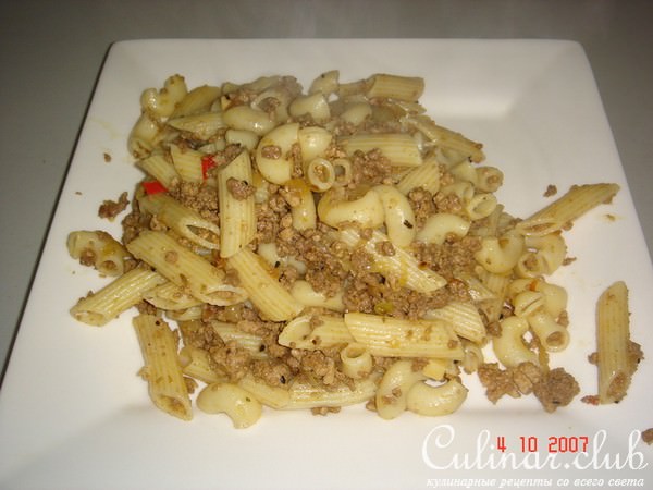Макароны с мясом