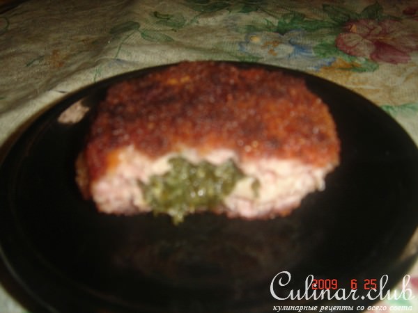 Котлетки с начинкой из шпината