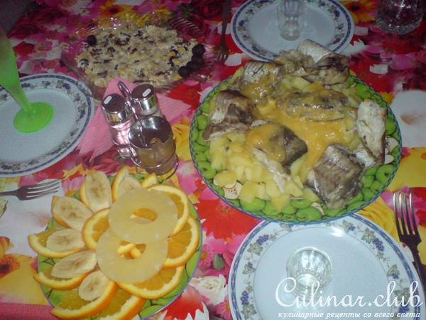 "Хек" в пароварочке с салатиком
