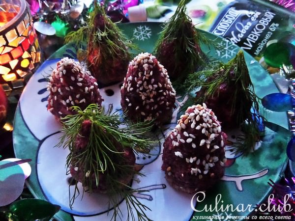 Свекольные "ёлочки" для детского стола
