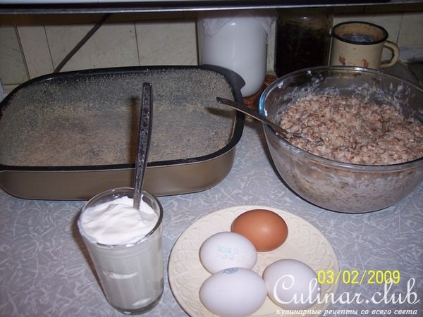Крупеник из гречневой каши