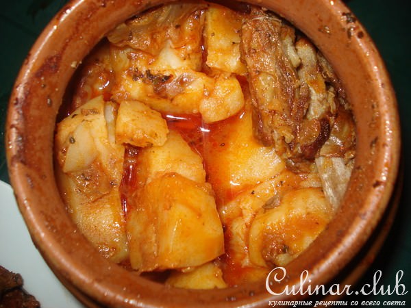 Баранина с фасолью по-арабски