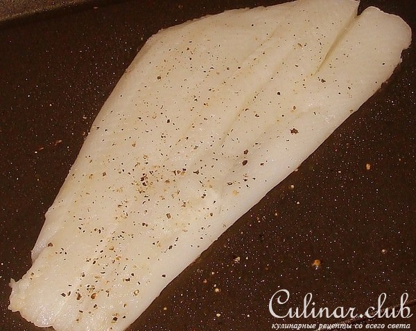 морской язык с соусом