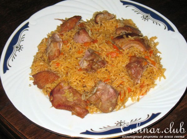 Плов адаптированный ,с мясом птицы