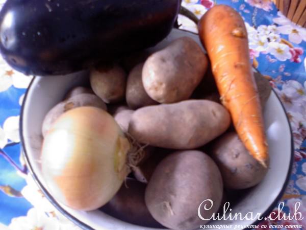 Картофель+баклажан=не совсем обычное рагу.