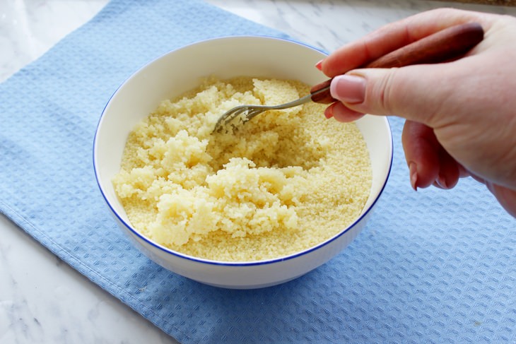 Кус кус с овощами и семгой