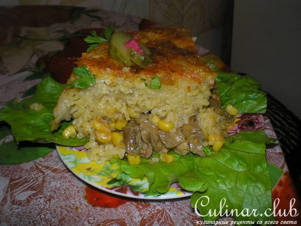 Рисовый пирог "Слоенка"