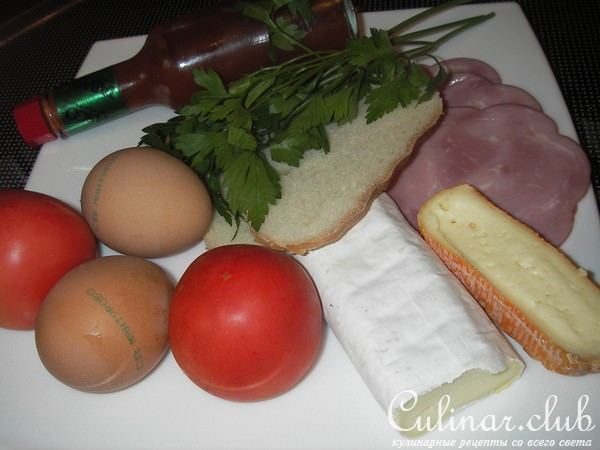Яйца-пашот в помидорах с французскими гренками