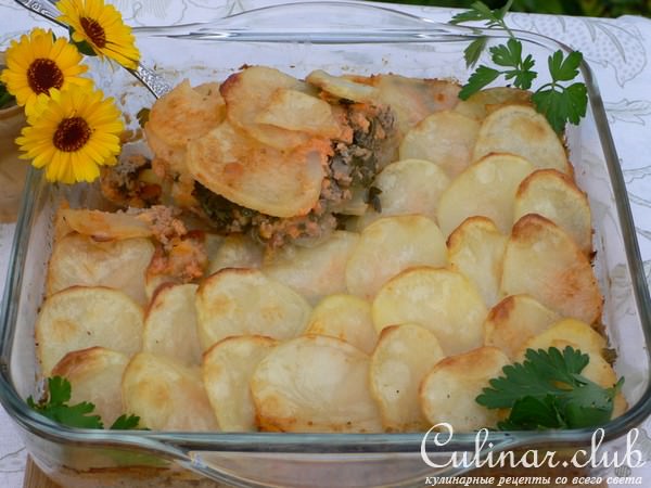 Картофельная запеканка с мясом.