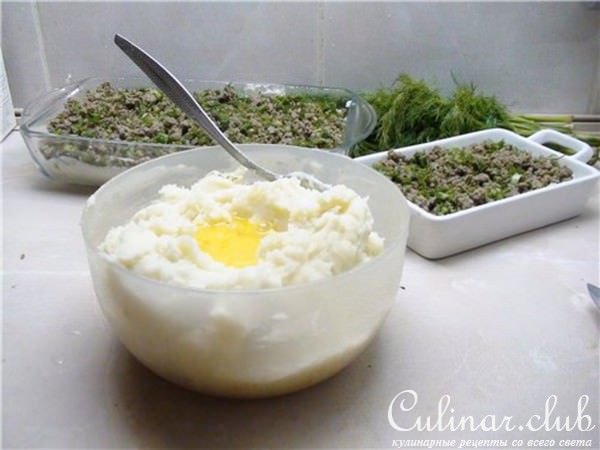 Картофельная запеканка с мясным фаршем. 