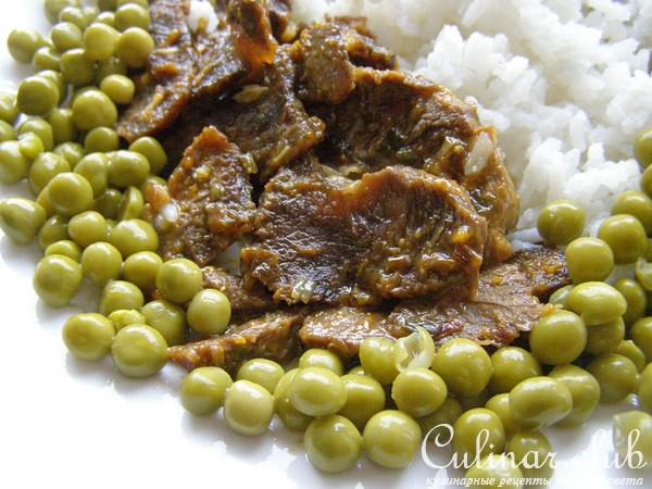 Мясо тушеное с имбирем