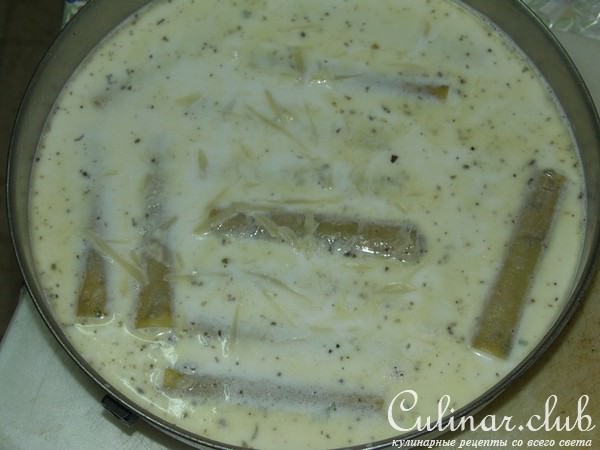 Канеллони с беконом и грибами